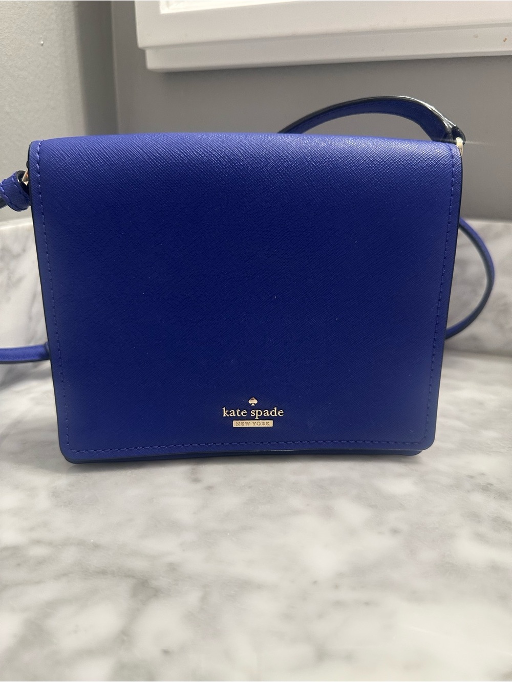 Blue with gold accent Kate Spade ♠️ Crossbody Bag